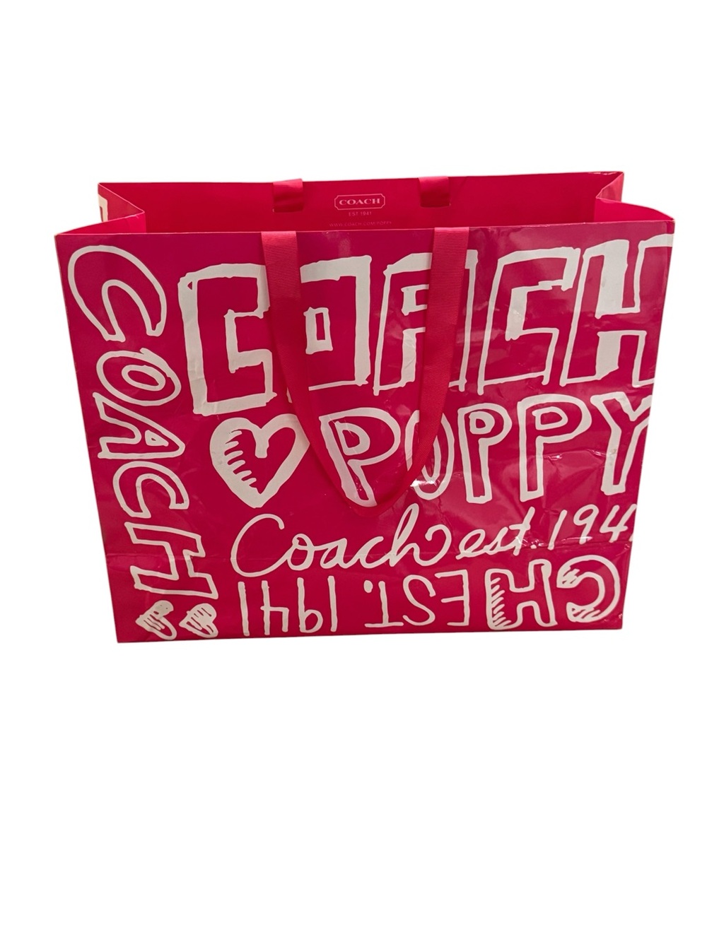 Coach Poppy collection paper shopping bag - Picture 3 of 9